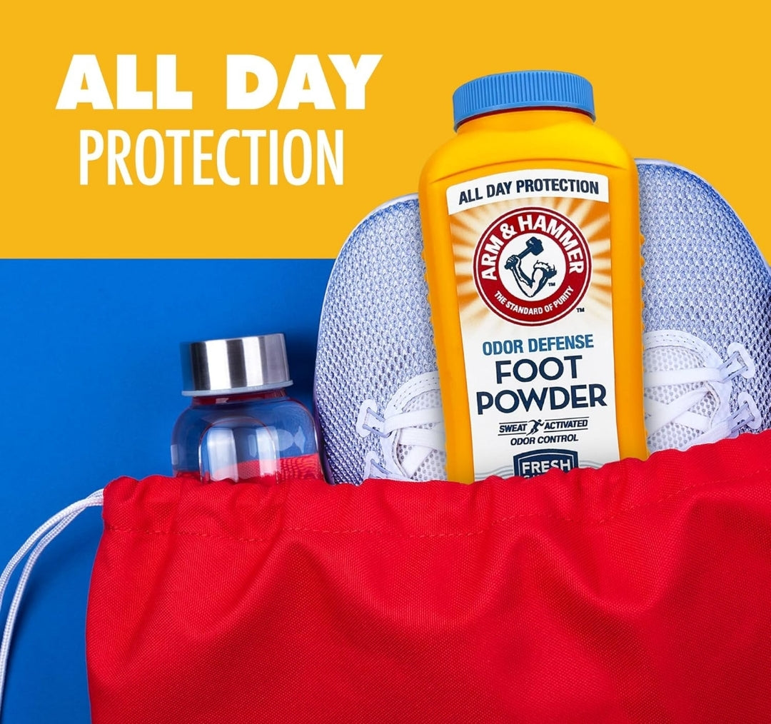 Arm & Hammer Foot Powder for Shoes & Feet, Talc-Free Odor & Moisture Control for Men & Women - 7 oz (1 Pack)