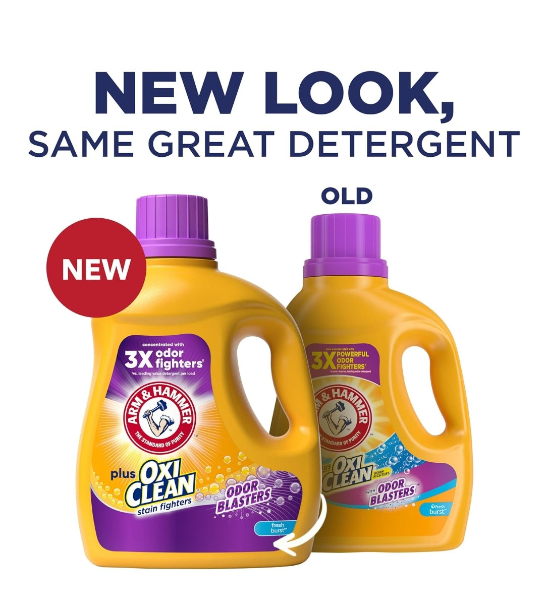 ARM & HAMMER Plus OxiClean Odor Blasters Fresh Burst, 77 Loads Liquid Laundry Detergent (100.5 Fl oz)