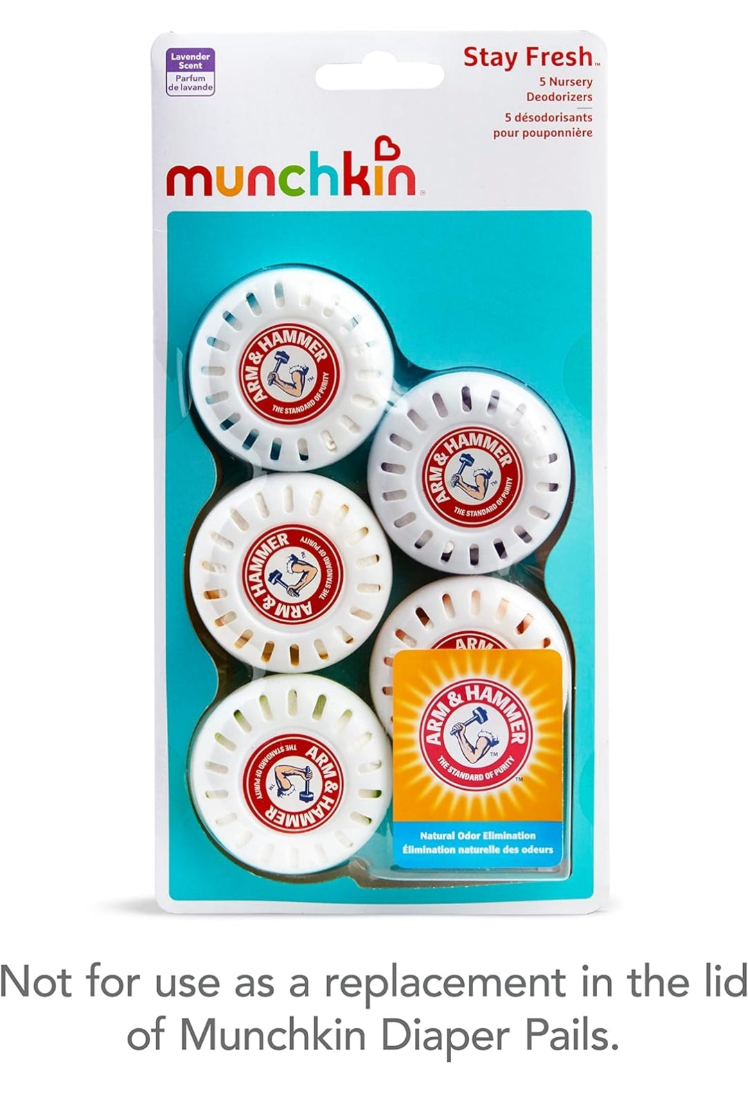 Munchkin Arm and Hammer Nursery Fresheners, Assorted Scents of Lavender or Citrus - 5CT