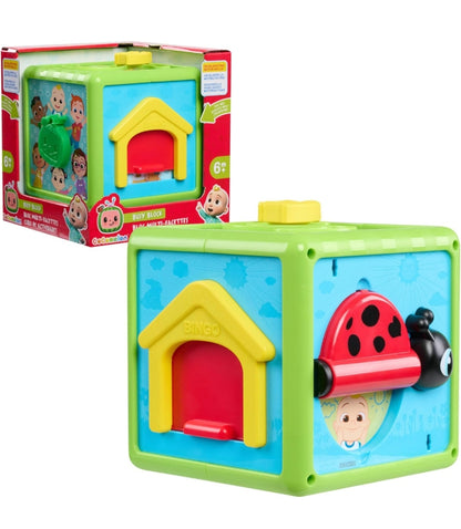 Just Play CoComelon 6-inch Busy Block, Educational and Early Learning Activity Cube, Kids Toys for Ages 06 Month