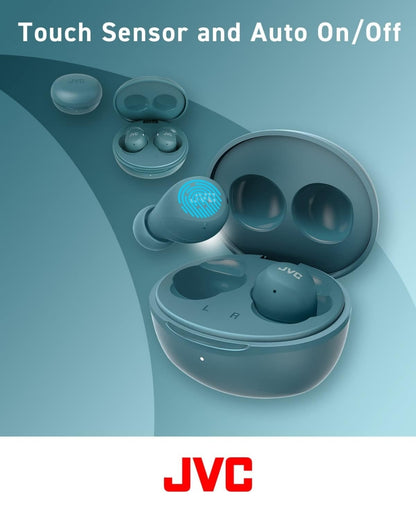 JVC Kompakte en Liggewig Gumy Mini Ware Draadlose Oorfone, Lang Batterylewe (tot 23 Uur), Klank met Neodymium Magneet Drywer, Waterweerstand (IPX4) - HAA6TZ (Groen)