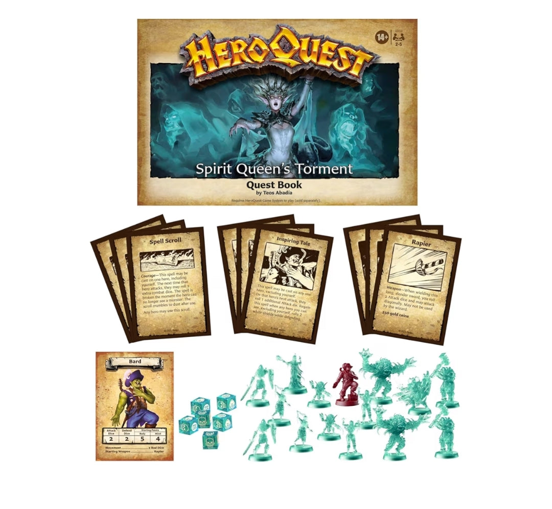 Avalon Hill HeroQuest Spirit Queen's Torment Quest Pack - Requires HeroQuest Game System to Play -  Dungeon Crawler Games
