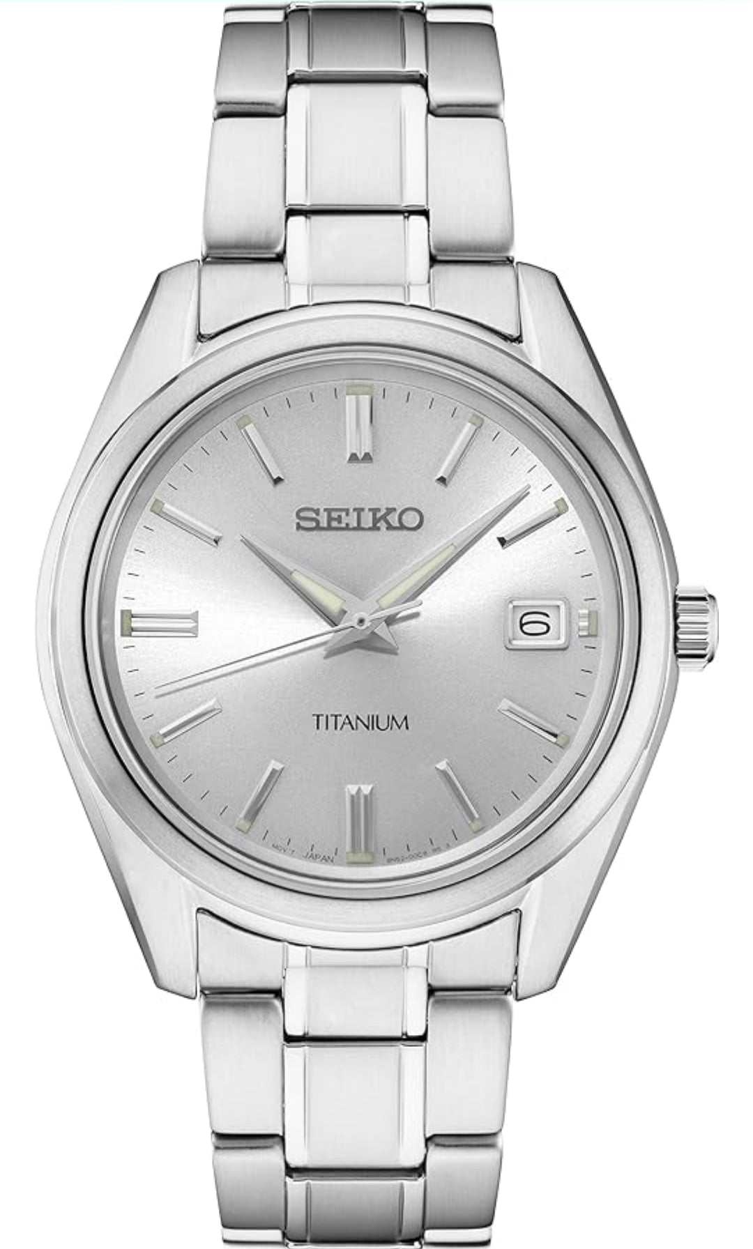 SEIKO Mans Essential Silwer SKAKELBLAD