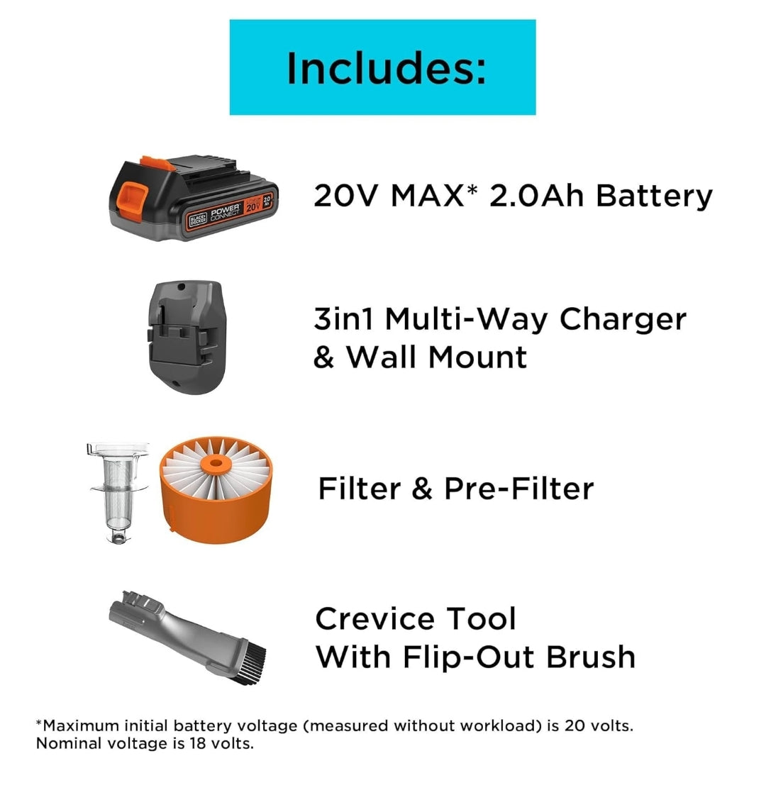 BLACK+DECKER Powerseries Extreme Koordlose Stokstofsuier, Blou (BSV2020G)