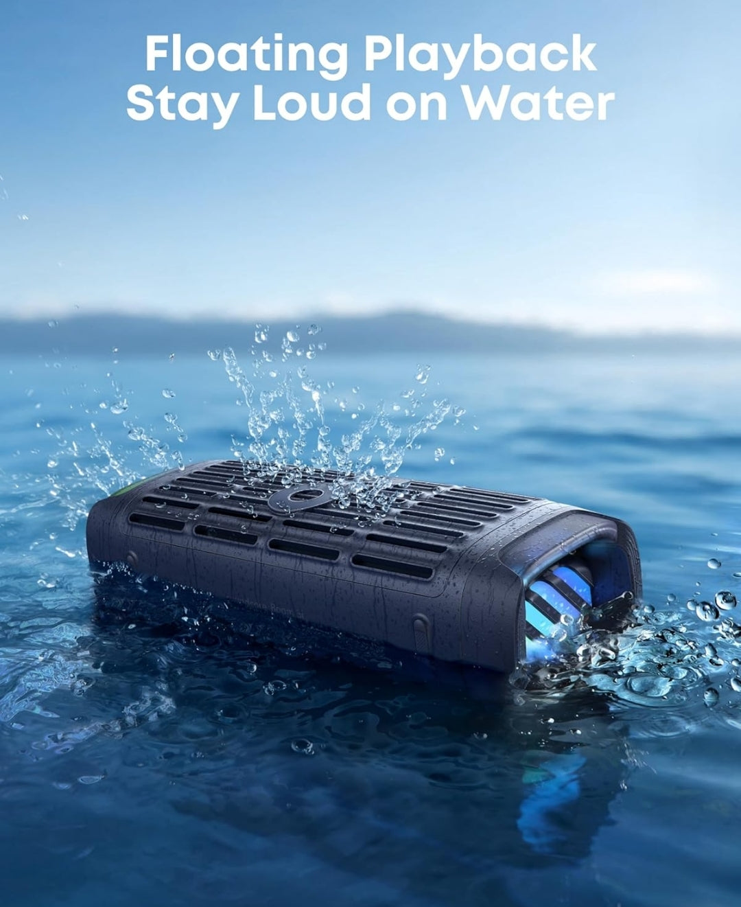 Soundcore Boom 3i by Anker, Rugged Outdoor Speakers, IP68 Waterproof, Floating Playback, Saltwater-Resistant, BassUp 2.0, 50W Portable Speaker, Bluetooth 5.3, 16H, TWS, Kayak/Fishing/Camping-Blue