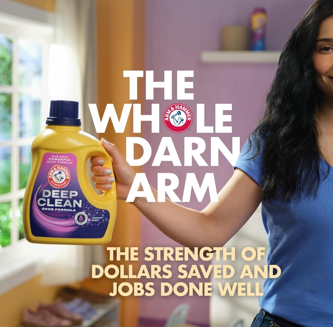 ARM & HAMMER Deep Clean Odor Formula Liquid Laundry Detergent - Radiant Burst Scent (150 Fl Oz)