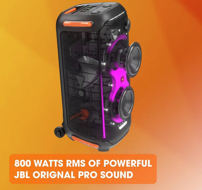 JBL PartyBox 710 -Partyluidspreker met kragtige klank, ingeboude ligte, IPX4 Spatbestand -SWART