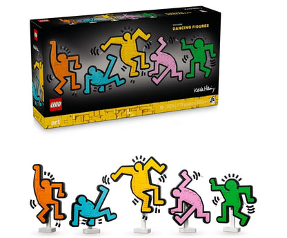 LEGO Kuns Keith Haring – Dansende Figure - Huisdekor Boustel vir Volwassenes - Muurkunsdekor