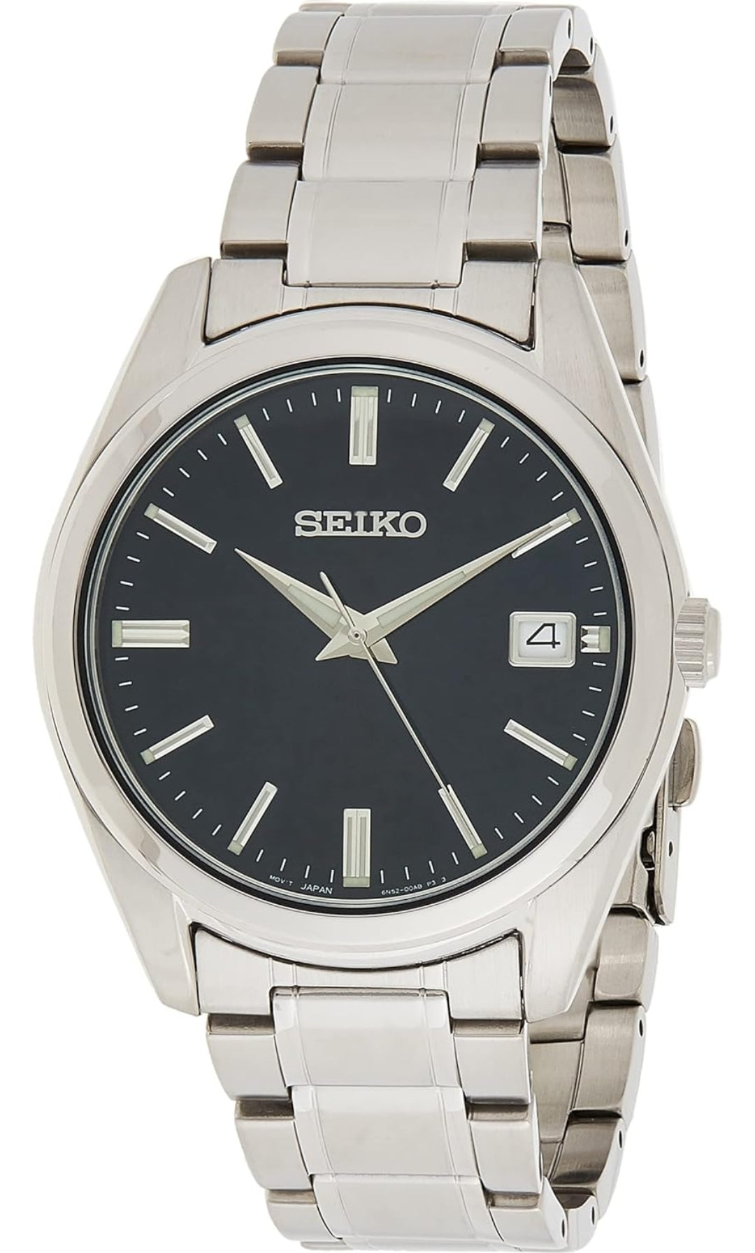 Seiko Mans Essentials Japannese Kwarts Met Vlekvrye Staal Band