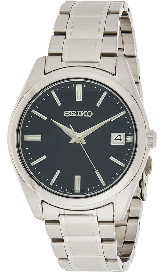 Seiko Mans Essentials Japannese Kwarts Met Vlekvrye Staal Band