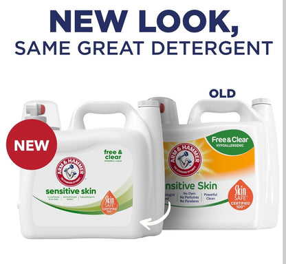 ARM & HAMMER Sensitive Skin Free Clear, 140 Loads Liquid Laundry Detergent (140 Fl oz)