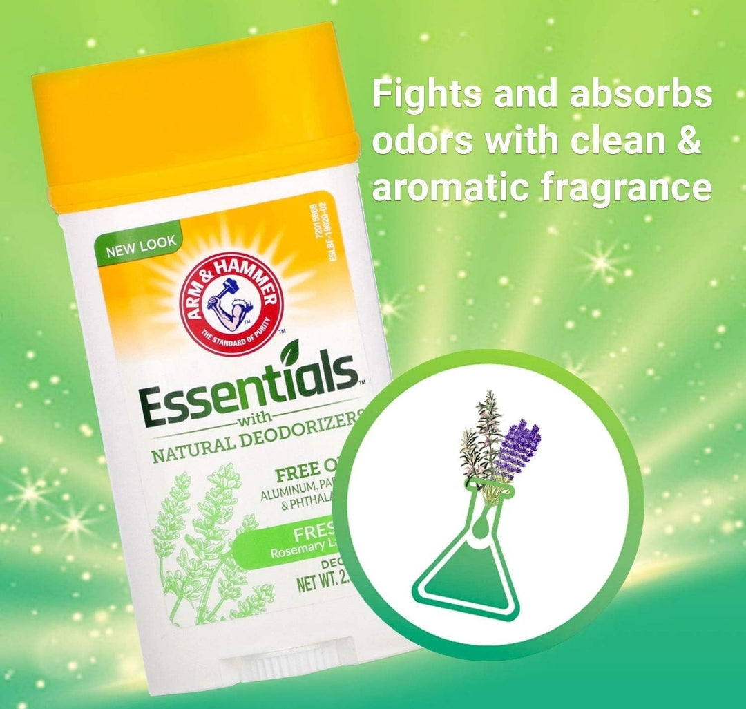 Arm & Hammer Essentials Deodorant, Fresh - 2.5 oz. (Pack of 2)