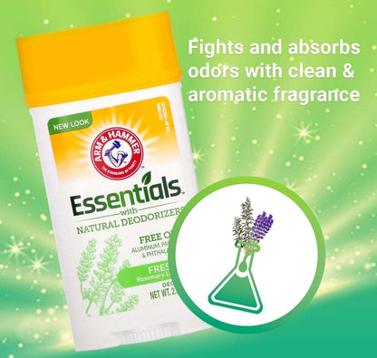 Arm & Hammer Essentials Deodorant, Fresh - 2.5 oz. (Pack of 2)