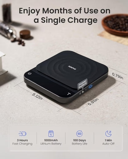 Smart Coffee Scale with Timer and Smart Scale for Body Weight