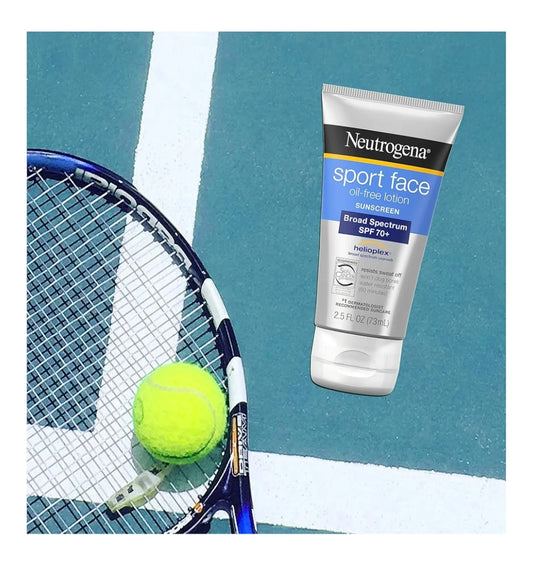 Neutrogena Sport Face Sunscreen SPF 70+ Olievry, 2.5 fl oz, Sweet- & Waterbestand, Breëspektrum UVA/UVB