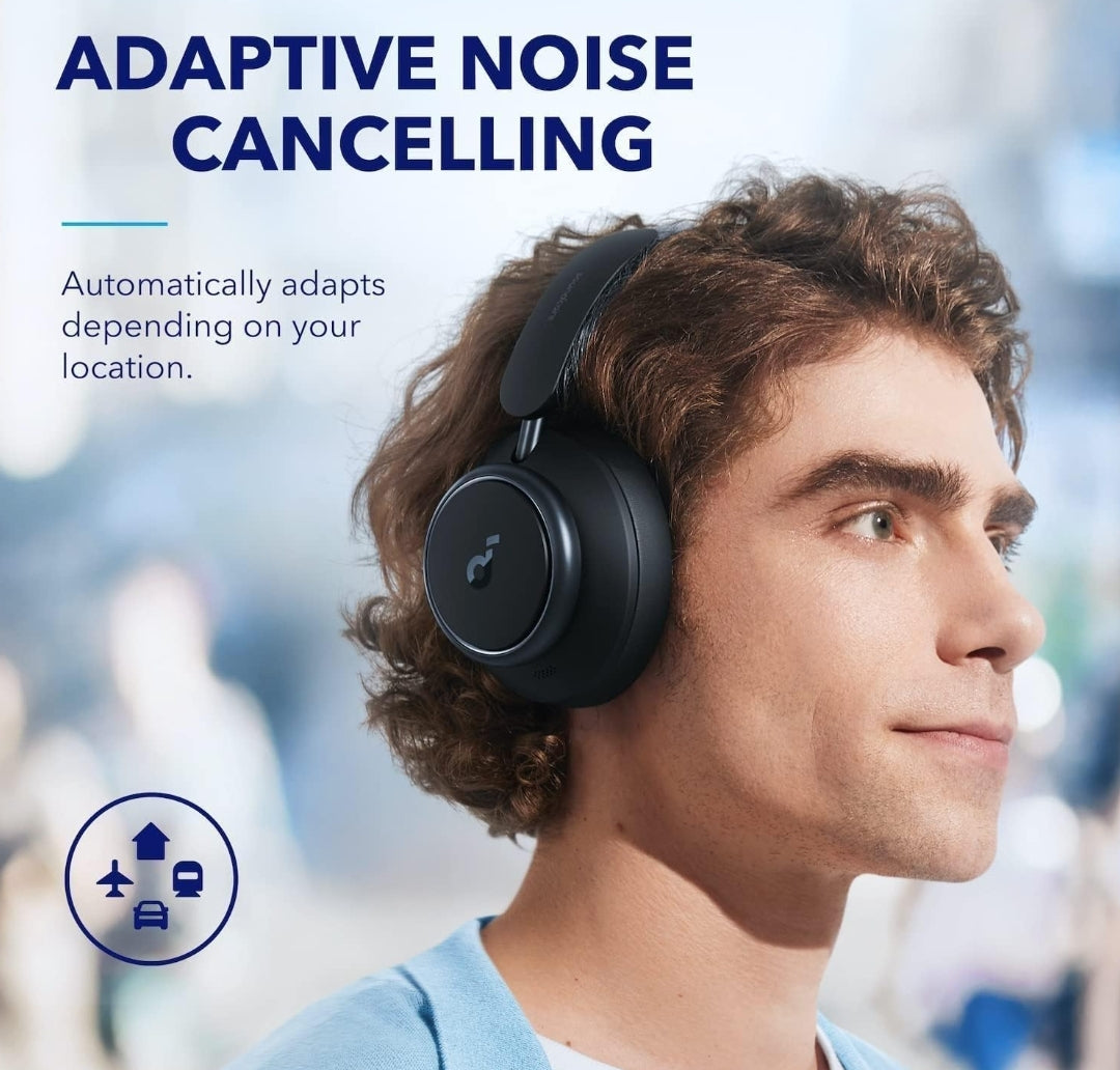 Soundcore by Anker Space Q45 Adaptive Active Noise Cancelling Headphones, Reduce Noise by Up to 98%, 50H Playtime, App Control, LDAC Hi-Res Wireless Audio, Comfortable Fit, Clear Calls, Bluetooth 5.3