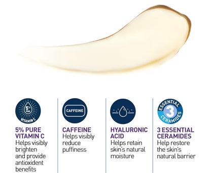 CeraVe Skin Renewing Vitamien C Oogroom, Vitamien C, Hialuroonsuur, Seramiede & Geurvry - (0.5 Fl. Oz)
