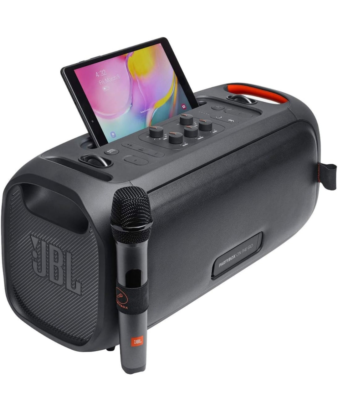 JBL PartyBox On-The-Go Powerful Portable Bluetooth Party Speaker with Dynamic Light - Black