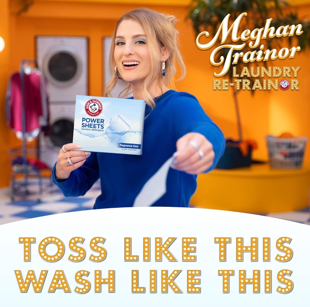 ARM & HAMMER Power Sheets Laundry Detergent, Fragrance Free, No Dyes or Perfumes - 35 Count