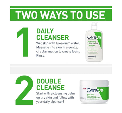CeraVe Hydrating Foaming Oil Cleanser, Bevogtigende Olie-reiniger vir Gesig & Liggaam, Squalane-olie + Hialuroonsuur + Sereamiede - 19 oz