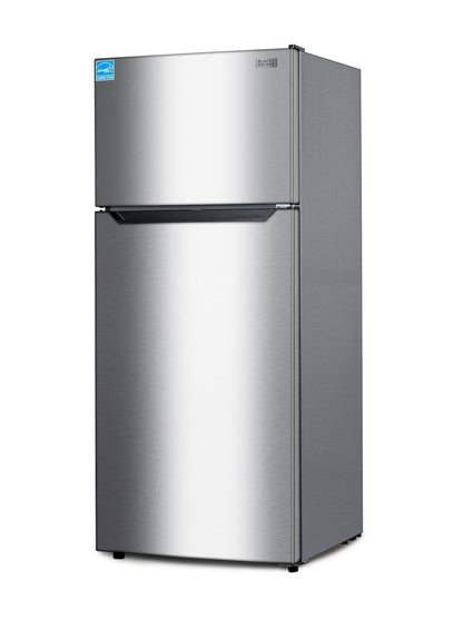 BLACK+DEDECKER 14.6 Kub. Vt. Bo-op Yskas met Vleiskas, 2-Deur Yskas met Bo-Vleiskas en Verstelbare Temperatuurbeheer, ENERGY STAR, BR1460HS, Roesvrye Staal Voorkoms