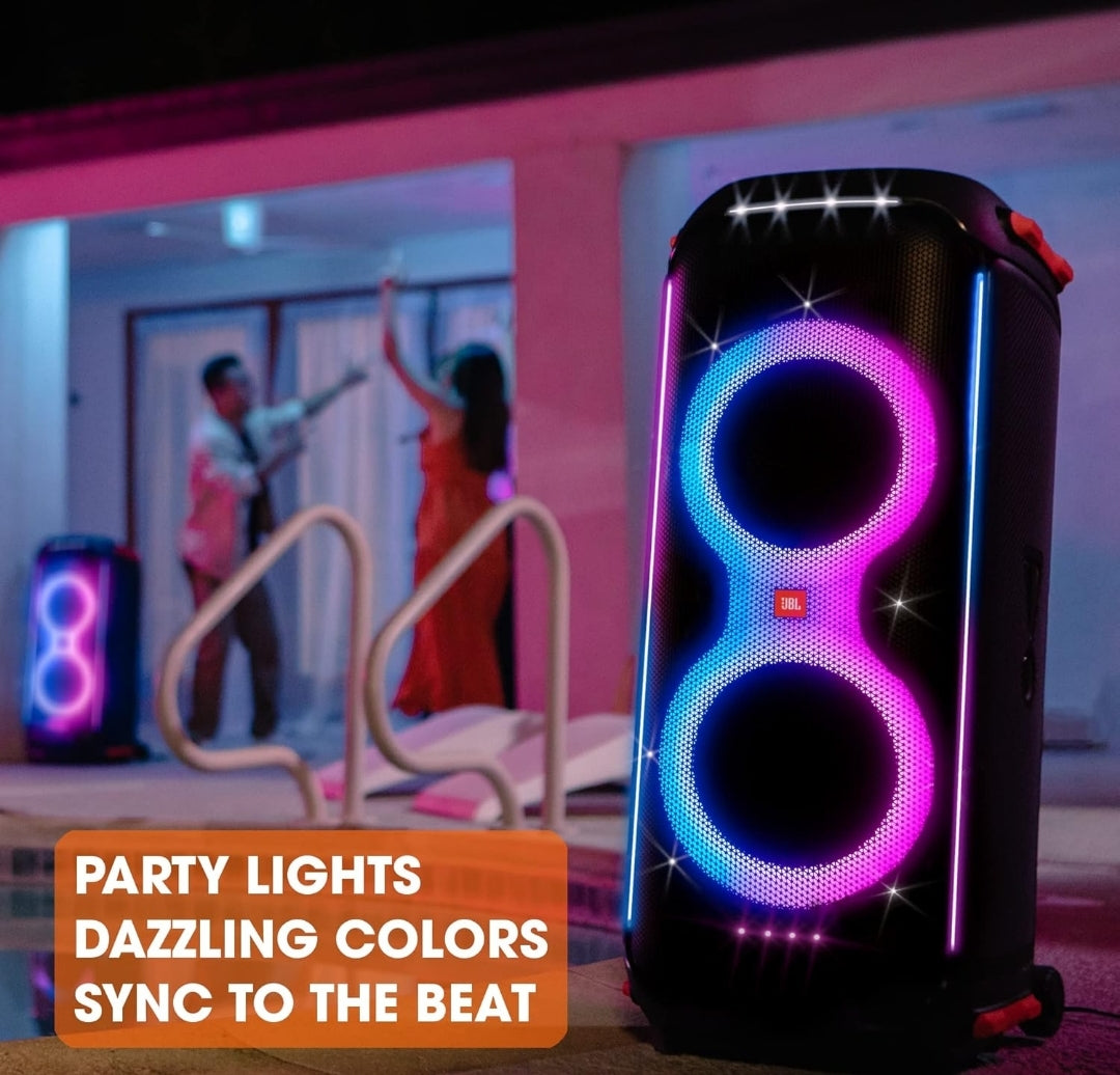 JBL PartyBox 710 -Party Speaker with Powerful Sound, Built-in Lights IPX4 Splash Proof -BLACK