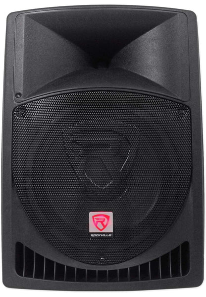 Rockville RPG12 12" 800W Aangedrewe DJ PA Luidspreker met Bluetooth, Diep Bas, 2-kanaal menger, EQ, Koordlose Afstandbeheer