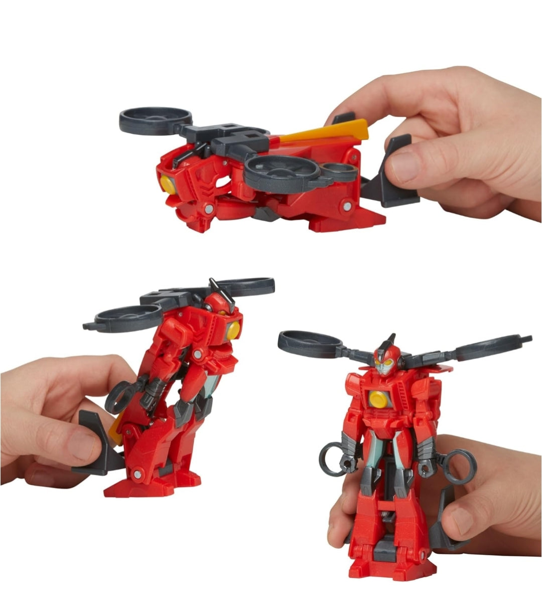 Transformers EarthSpark 1-Step Smash Changers Terran Twitch 4-Inch Action Figure, Robot Toys for Boys and Girls 6 and Up