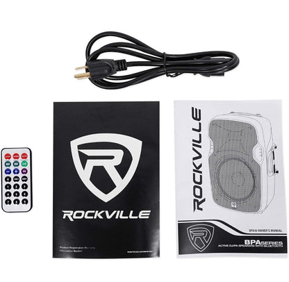 BONDEL (2) Rockville BPA10 10" Aangedrewe 400w DJ Luidsprekers met Bluetooth