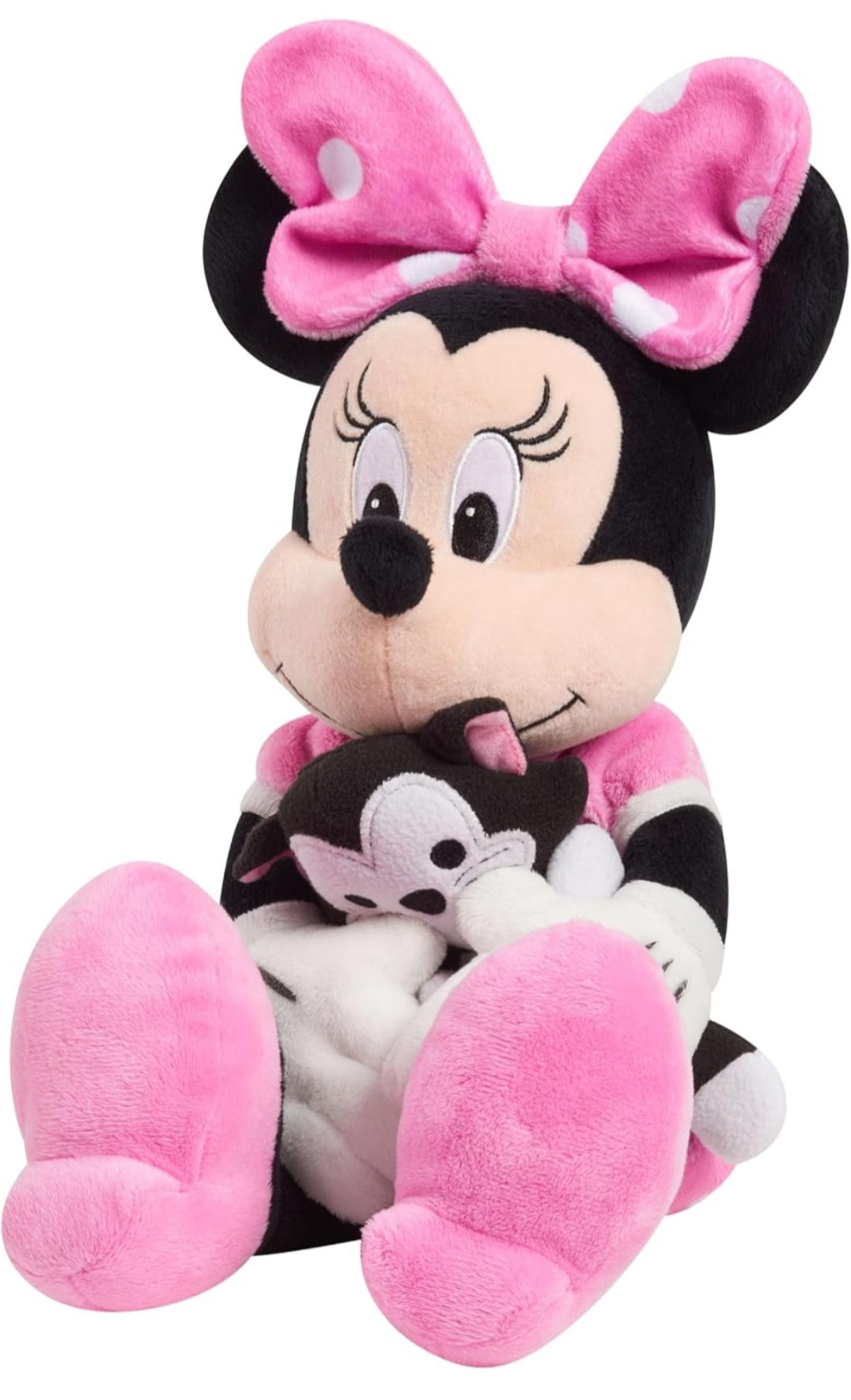 Disney Classics Lil Friends Minnie Mouse and Figaro 16.5" Large Plushie Stuffed Animal - Kids Toys for Ages 2 Up by Just Play