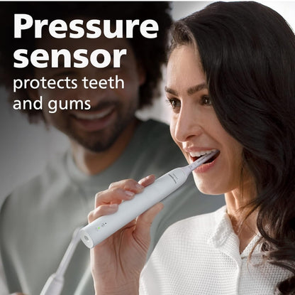Philips Sonicare 4100 Herlaaibare Elektriese Tandeborsel, met Druksensor, 2 Intensiteitinstellings- Wit (Model HX3681/23)