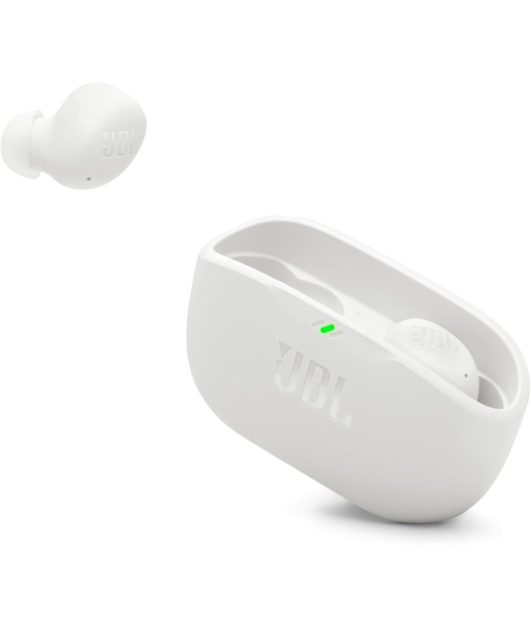JBL Vibe Buds 2 - True Wireless Noise Cancelling Earbuds Pure Bass Sound & Smart Ambient - (White)