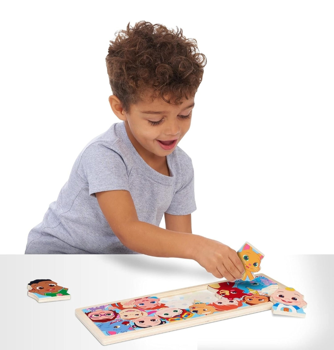 CoComelon Play-A-Long Wooden Puzzle, 15-Pieces, Recycled Wood, Officially Licensed Kids Toys for Ages 18 Month by Just Play