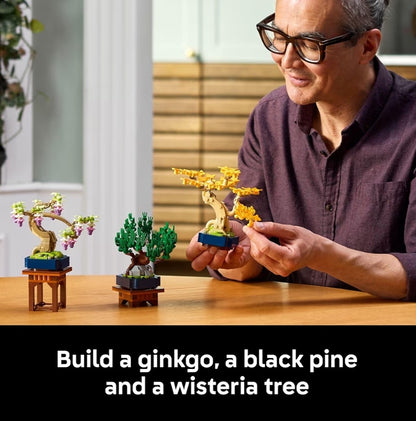 LEGO Botanicals Mini Bonsai Bome Boustel - Kunsmatige Bonsai Boom Boublokke - 10373