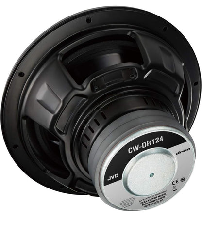 JVC CW-DR124 DRVN 12" 4-ohm 350 Watt Motorklank-subwoofer - Enkel (Swart)