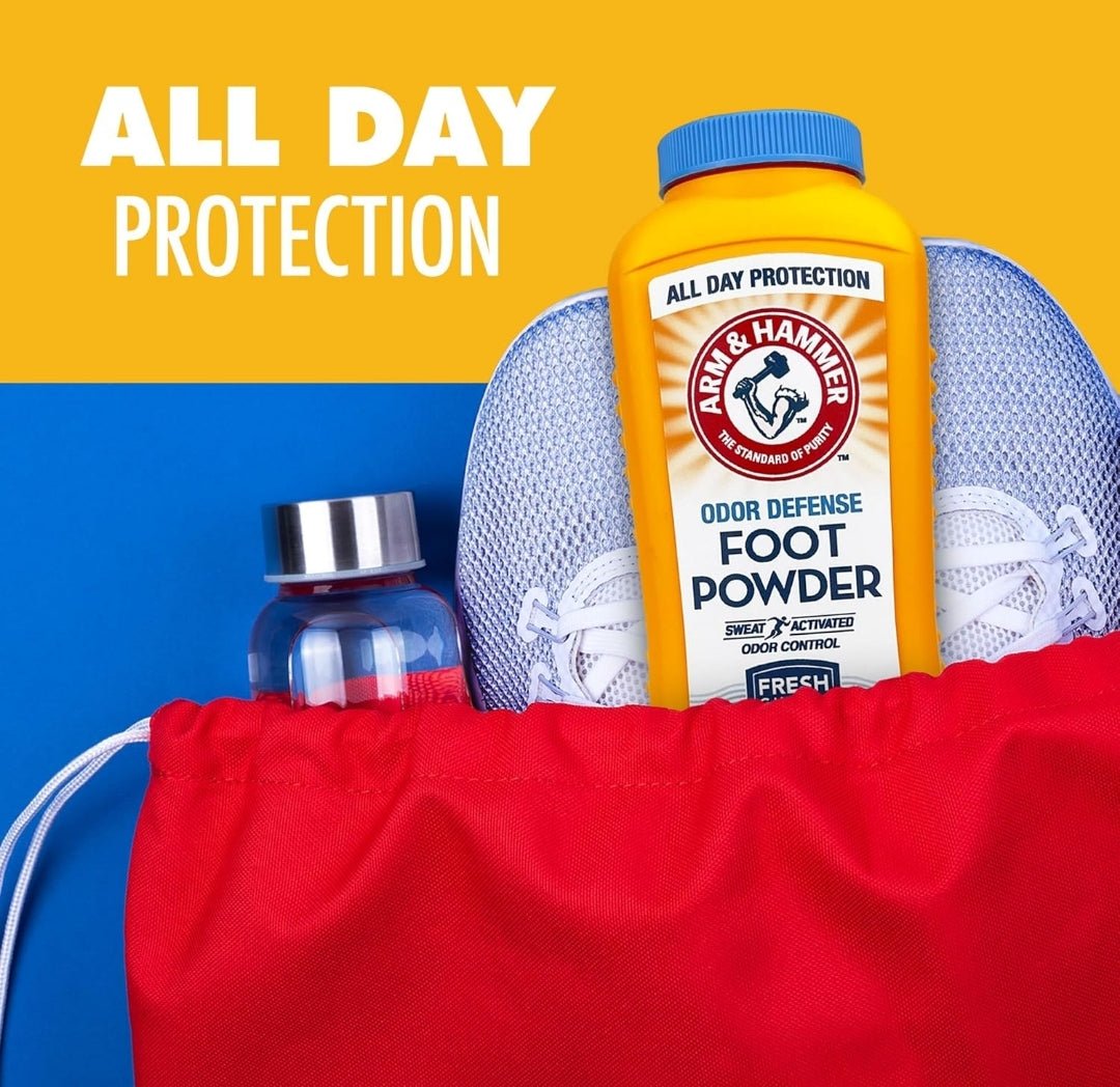 Arm & Hammer Foot Powder for Shoes & Feet, Talc-Free Odor & Moisture Control for Men & Women - 7oz (3 Pack)