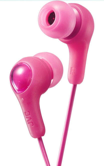 JVC Gumy in-oor-oordopjes, kragtige klank, gemaklike en veilige pasvorm, silikoonoorstukke S/M/L - HAFX7P Pink, 1 telling (pak van 1)