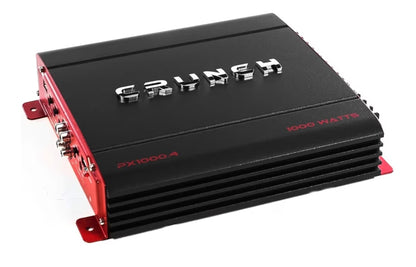 Crunch PX 1000.4 4 Kanaal 1000 Watt Klas A B Kragversterker, Liggewig - Swart