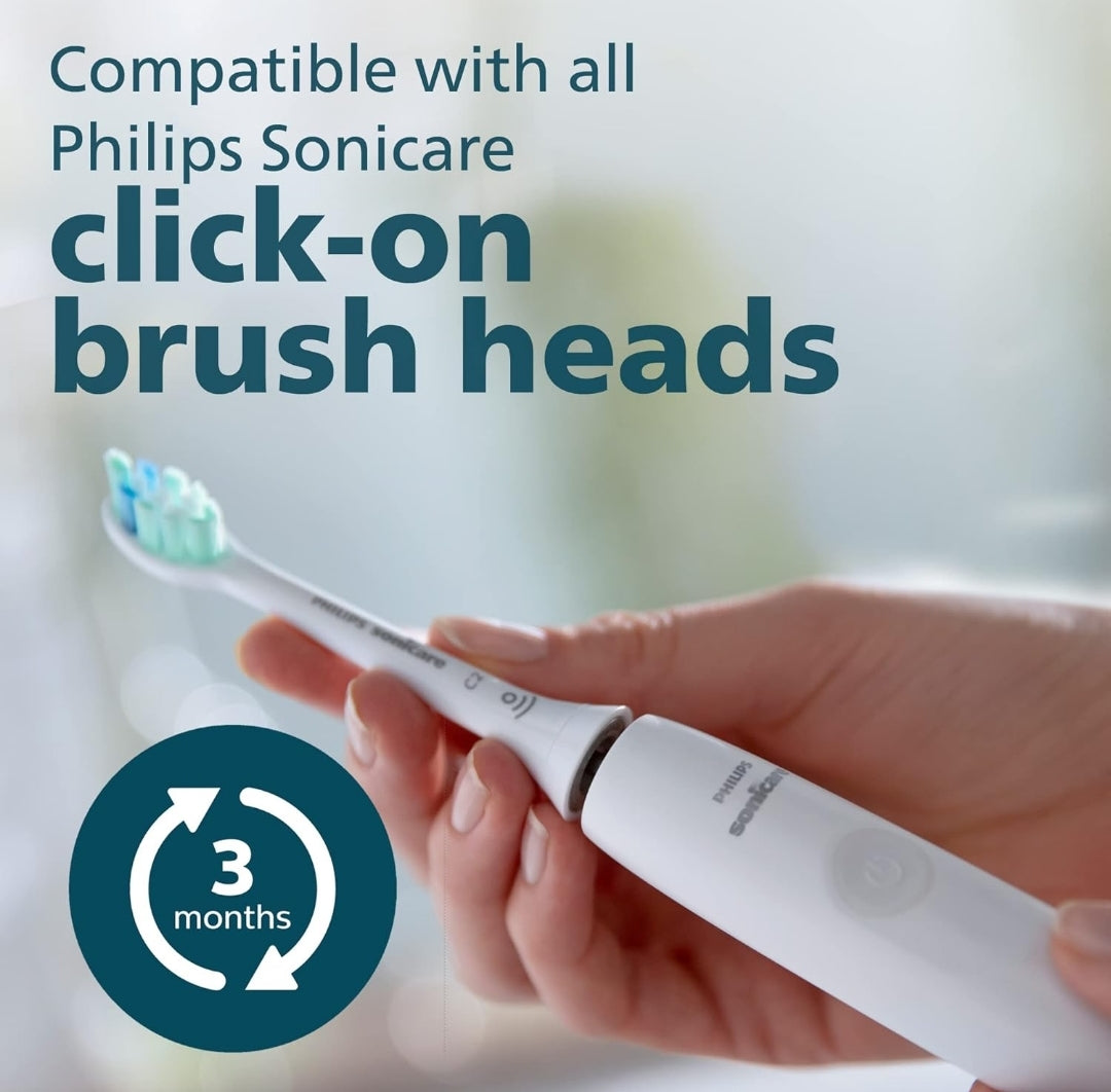 Philips Sonicare 4100 Herlaaibare Elektriese Tandeborsel, met Druksensor, 2 Intensiteitinstellings- Wit (Model HX3681/23)