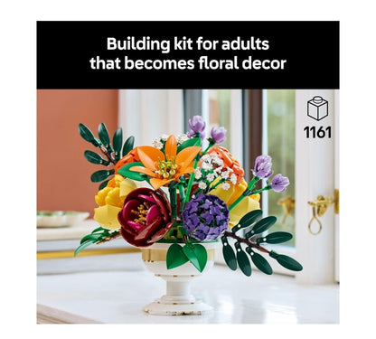 LEGO Botanicals Blommerangskikking Kunsmatige Blomme Boupakket Dekor vir Tafeluitstalling