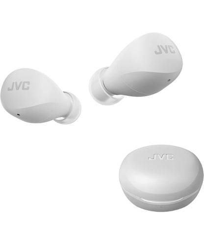 JVC Kompakte en Liggewig Gumy Mini Ware Draadlose Oorfone, Lang Batterylewe (tot 23 Uur), Klank met Neodymium Magneet Drywer, Waterweerstand (IPX4) - HAA6TW (Wit)