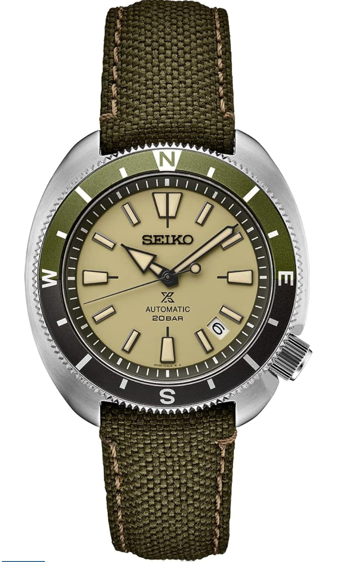 SEIKO Prospex Manshorlosie Groen 42.4mm Vlekvrye Staal