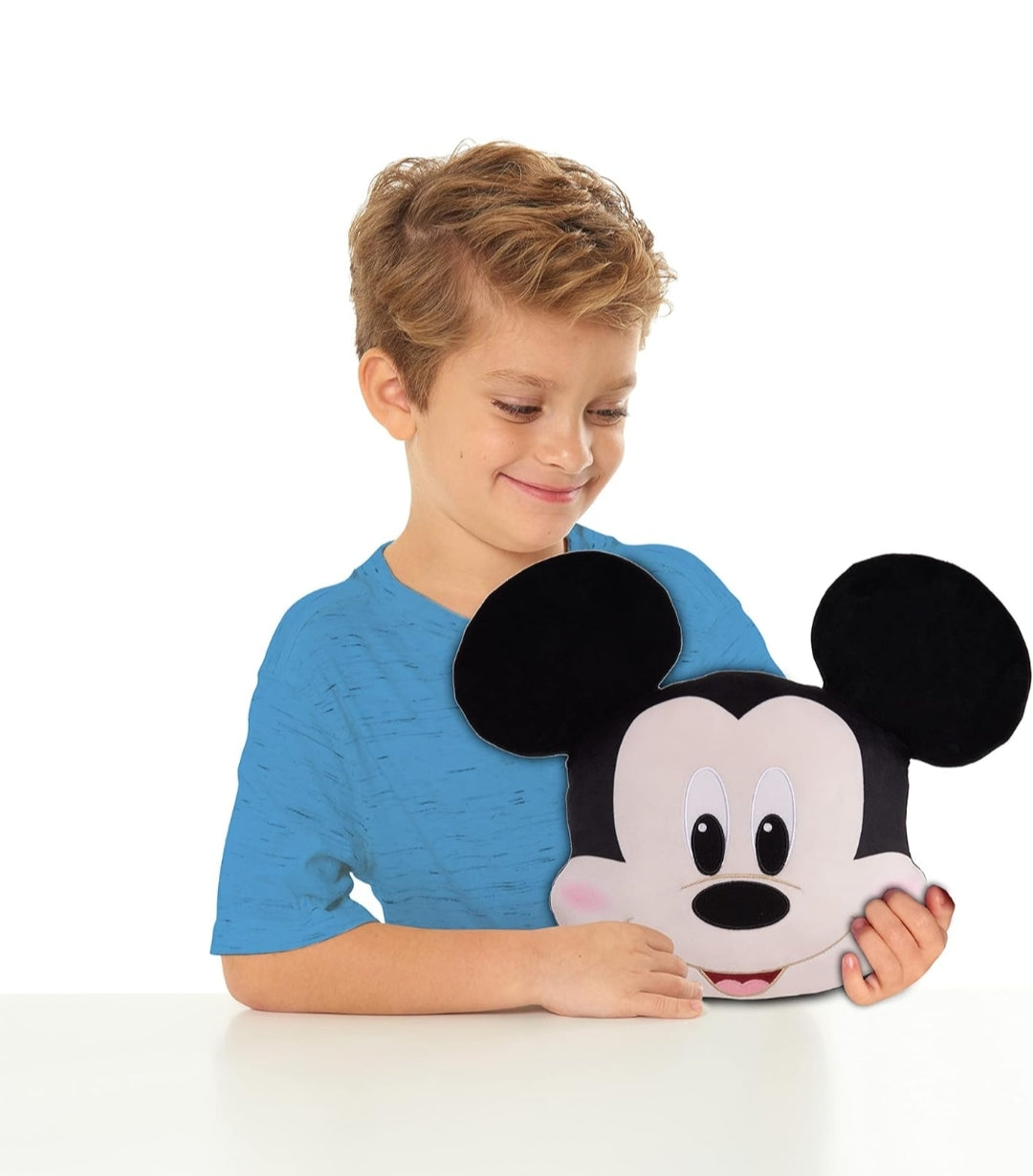 Disney Classics Character Heads, Mickey Mouse 13" Plushie, Soft Pillow Buddy Toy for Kids
