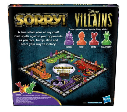 Hasbro Gaming Sorry! Board Game: Disney Villains Edition Kids Game
