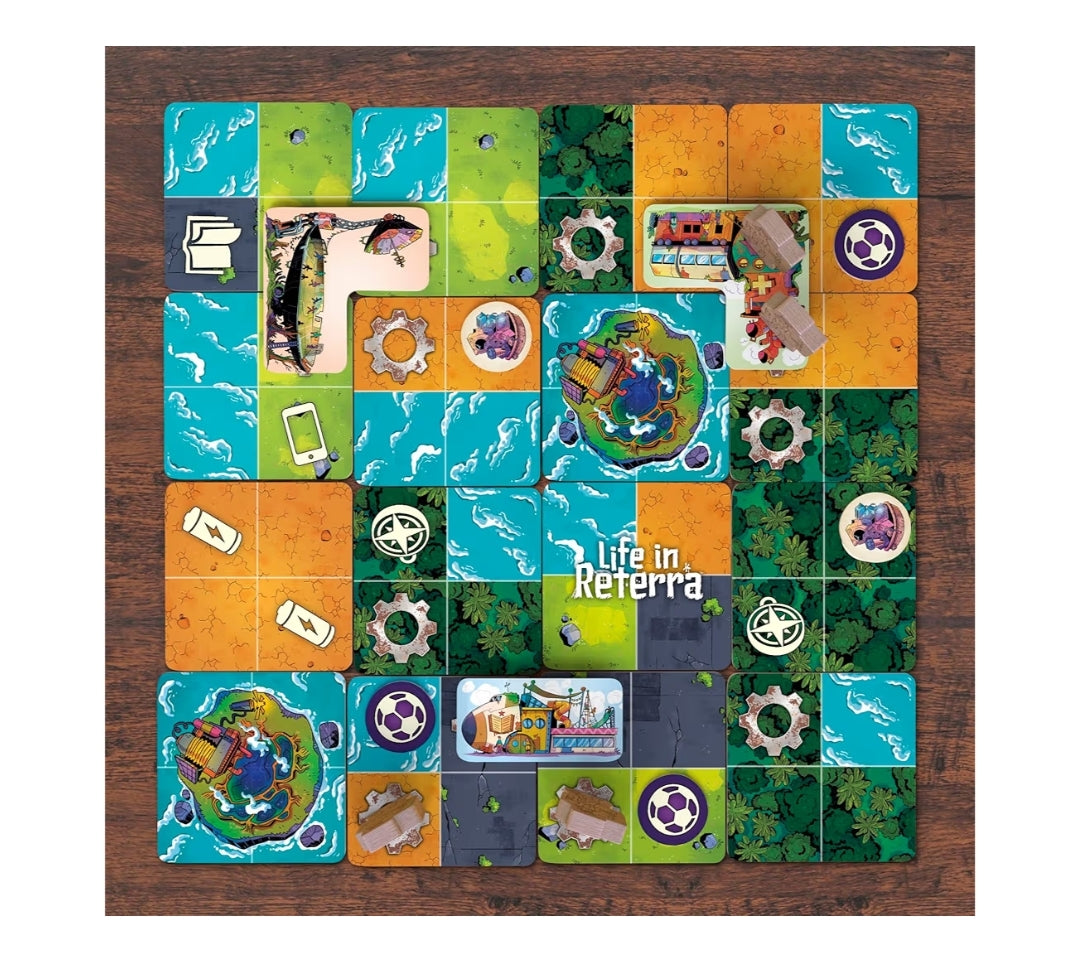 Life in Reterra Strategy Board Game - A Community (Re) Building Game - 2 to 4 Players - Games for Adults & Families