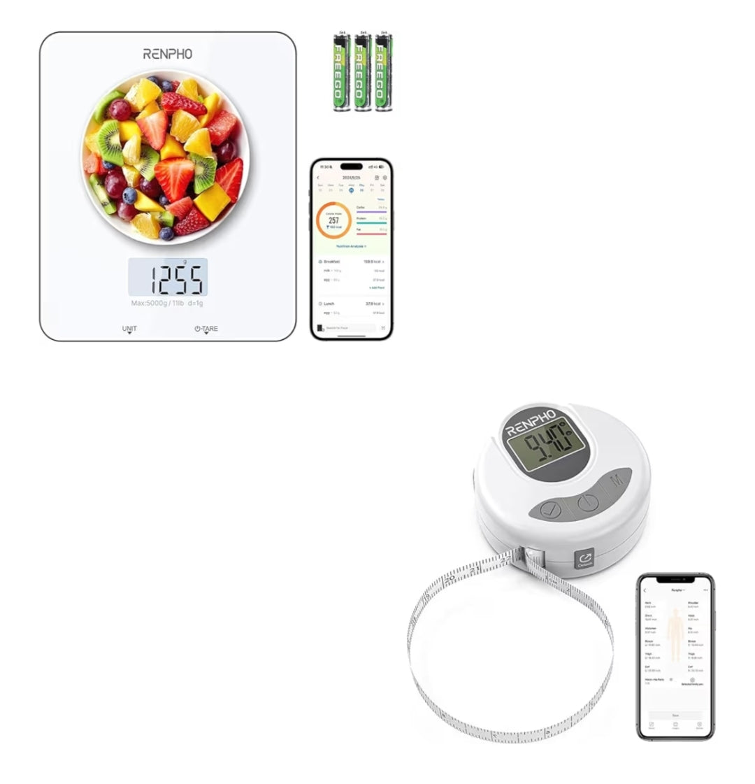 Smart Food Scale with Nutritional Calculator and Body Measuring Tape