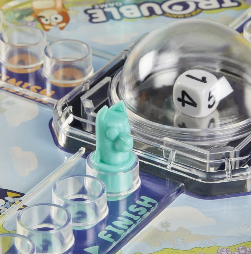 Hasbro Gaming Trouble: Bluey Edition Board Game - Race Bluey, Bingo, Bandit, or Chilli to The Finish