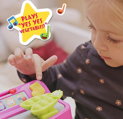 CoComelon Veggie Fun Learning Basket, Pretend Play Food, Preschool Learning and Education, 10-pieces, Music and Sounds, Officially Licensed Kids Toys for Ages 18 Month by Just Play
