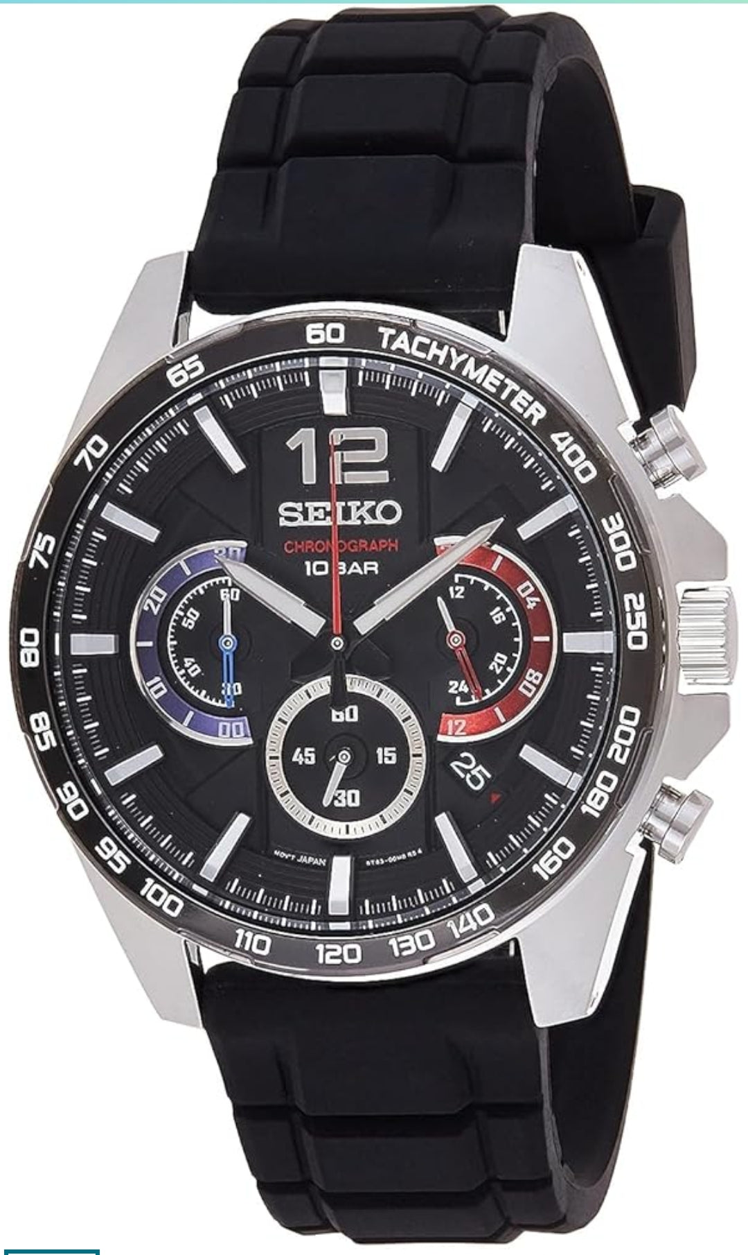 SEIKO Horlosie vir Mans - Noodsaaklikhede - Kwarts Chronograaf, Toerometer