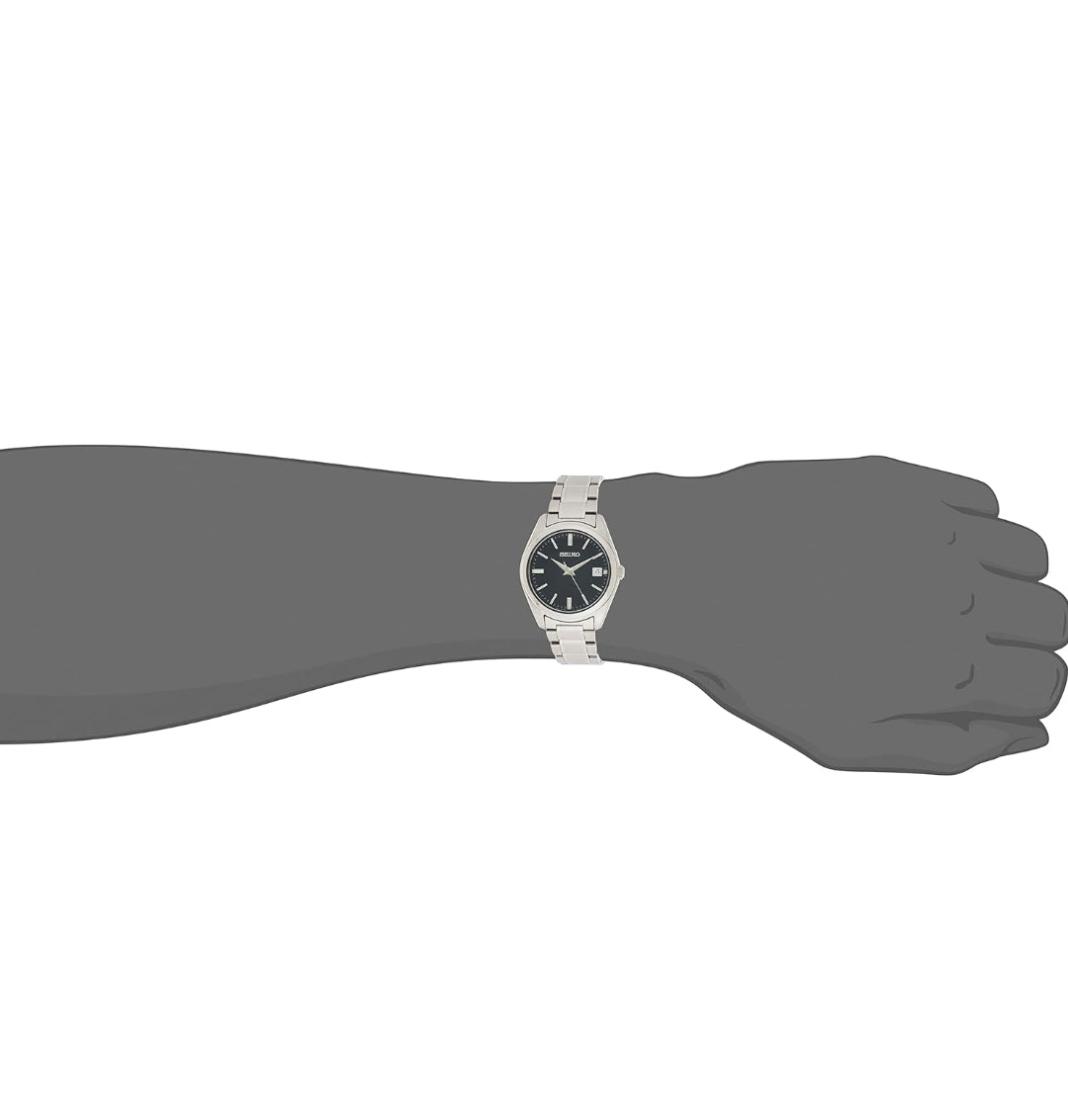Seiko Mans Essentials Japannese Kwarts Met Vlekvrye Staal Band